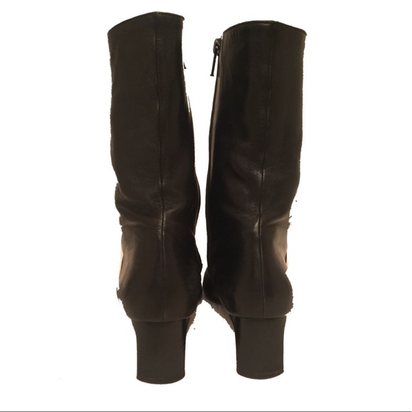 Cole Haan Black Sleek Leather Bootie Boot Boots - Picture 3 of 7